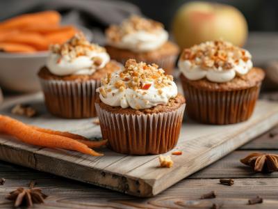 Karottenmuffins als Trick um Gemüse in Süßspeisen zu integrieren